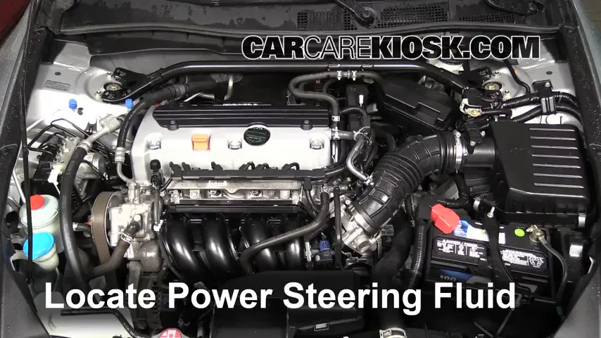2010 Honda Accord EX-L 2.4L 4 Cyl. Coupe (2 Door) Power Steering Fluid Check Fluid Level